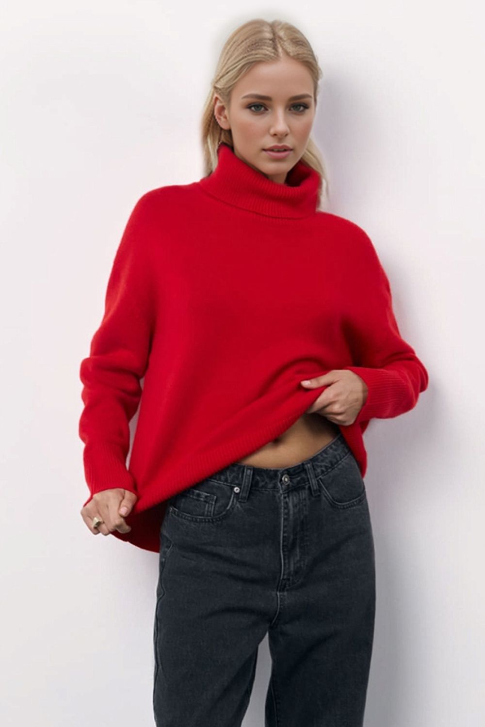 Classic Knit Top – Effortless Comfort with Moderate Stretch